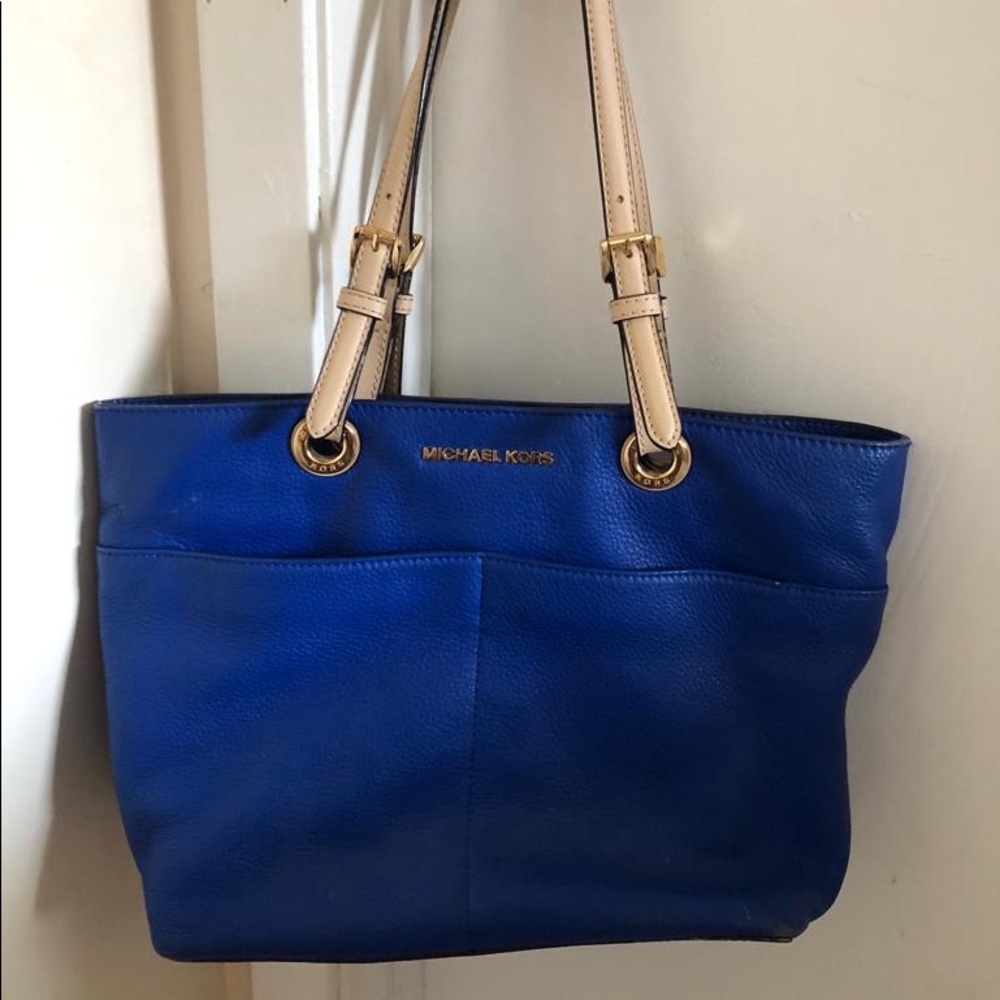 Blue Michael Kors tote